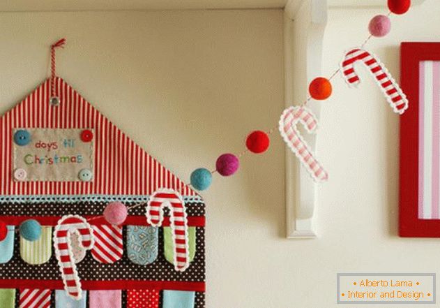 На слика 38: Декорација на детска соба за новата година