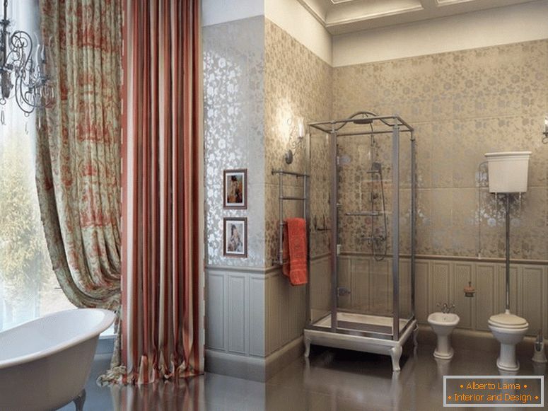 Текстил во бањата во класичен стил