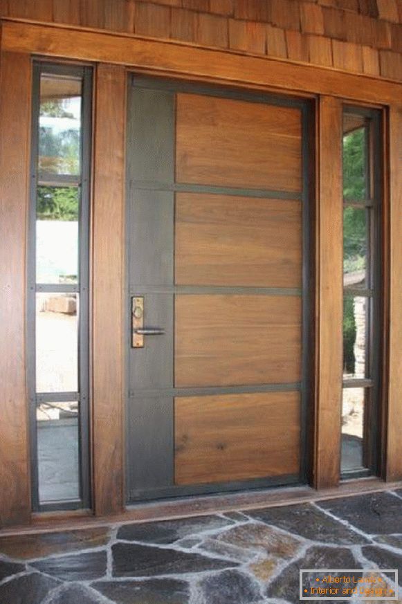 дрвени влезни врати за приватна куќа, фото 10