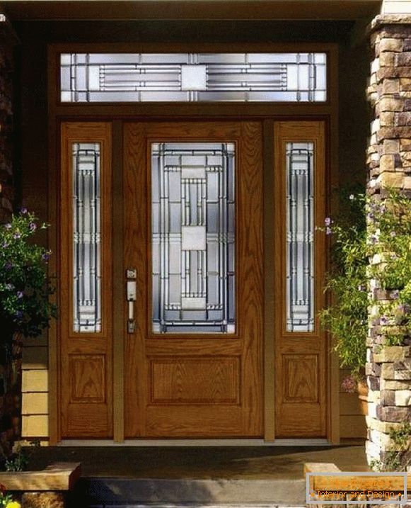 дрвени влезни врати со двојни застаклени прозорци, фото 17