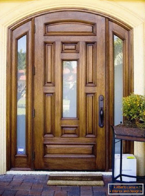 дрвени влезни врати со двојни застаклени прозорци, фото 18