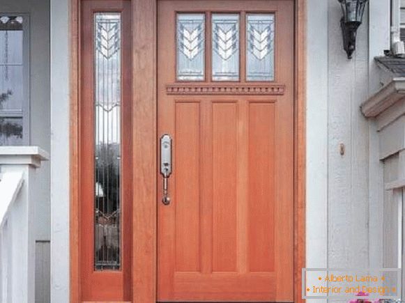 дрвени влезни врати за приватна куќа, фото 8