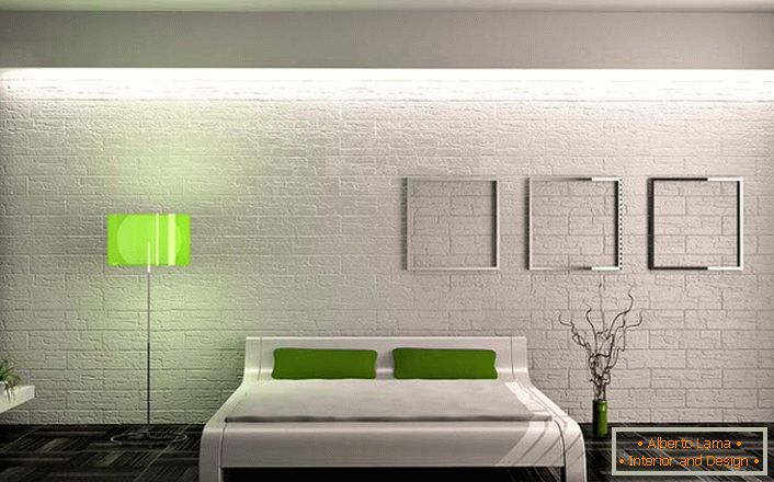 Спална соба во минималистички стил - это минимум мебели и декоративных элементов. Не перегруженный интерьер оставляет спальню светлой и просторной.