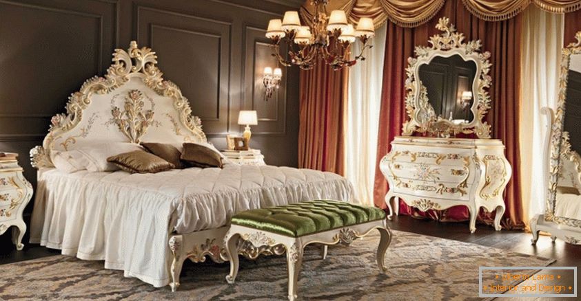 Спална соба внатрешни работи во викторијански стил