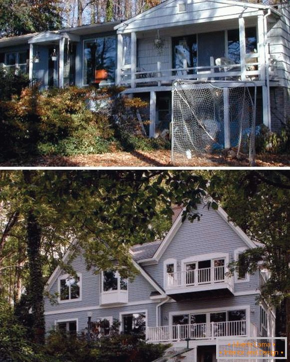 Како да се направи вториот кат во приватна куќа - фотографии пред и потоа