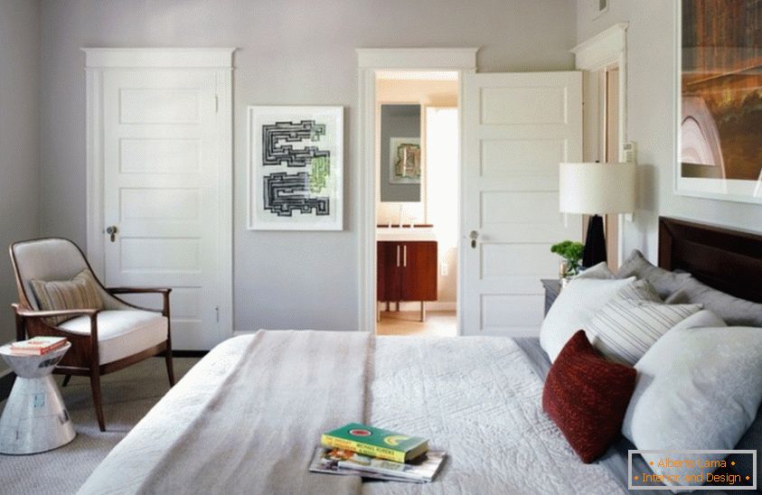 Спална соба дизајн во нежни светлина пастелни бои