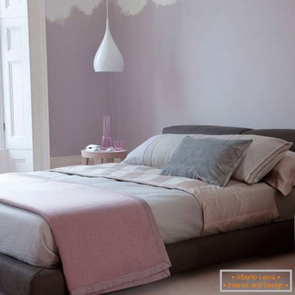 Пастел розова спална соба