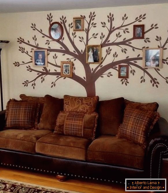 Семејно дрво во дневната соба