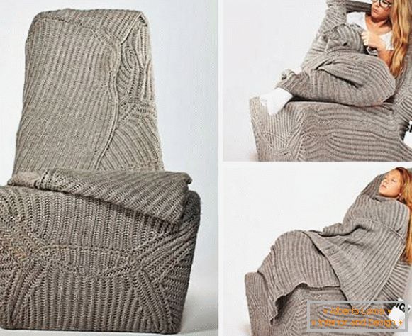 Фотеља со плетен капак