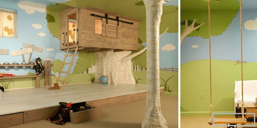 Детска куќа во стилот на дрвена куќа