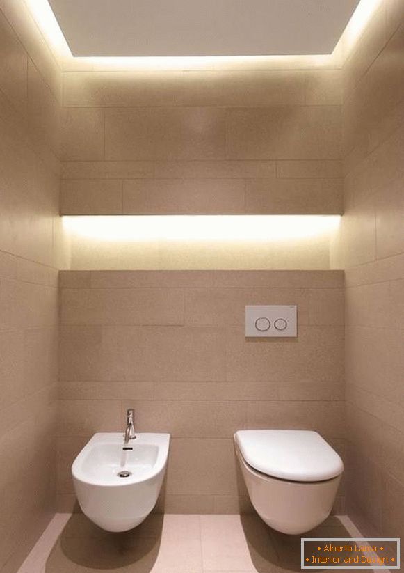 Стилски тоалет дизајн со вградени светилки