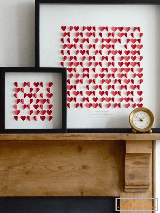 Хартија декорација за Денот на вљубените со свои раце