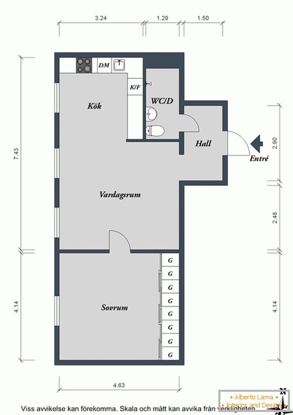 Планот на мал стан во Шведска