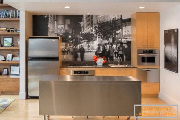 Црна и бела позадина за кујна - фото 2017 модерни идеи
