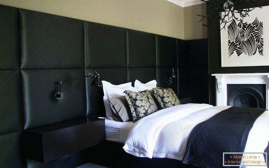 Луксузна црна спална соба