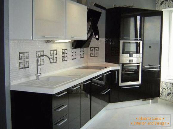 Црна и бела кујна, фото 18