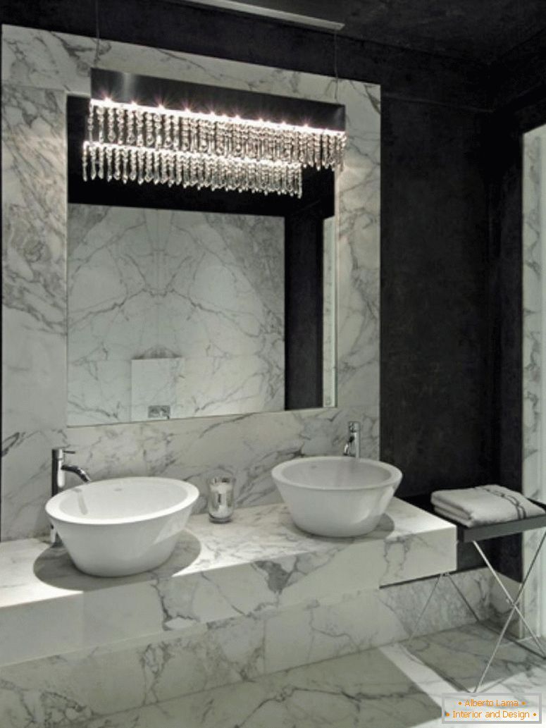 contemporary-white-marble-бањаroom-vanity