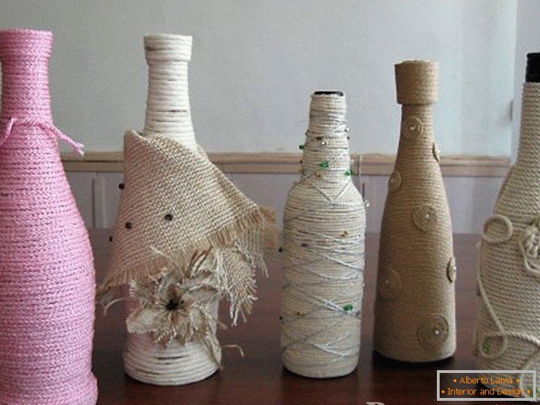 Декорација на шишиња од различни форми