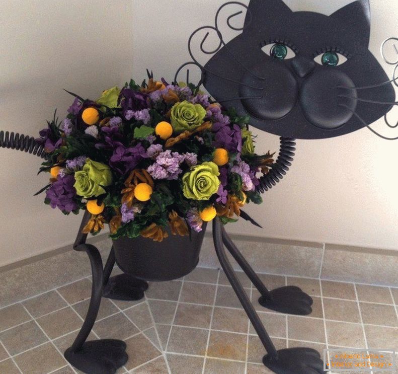 Мачка за цвеќиња