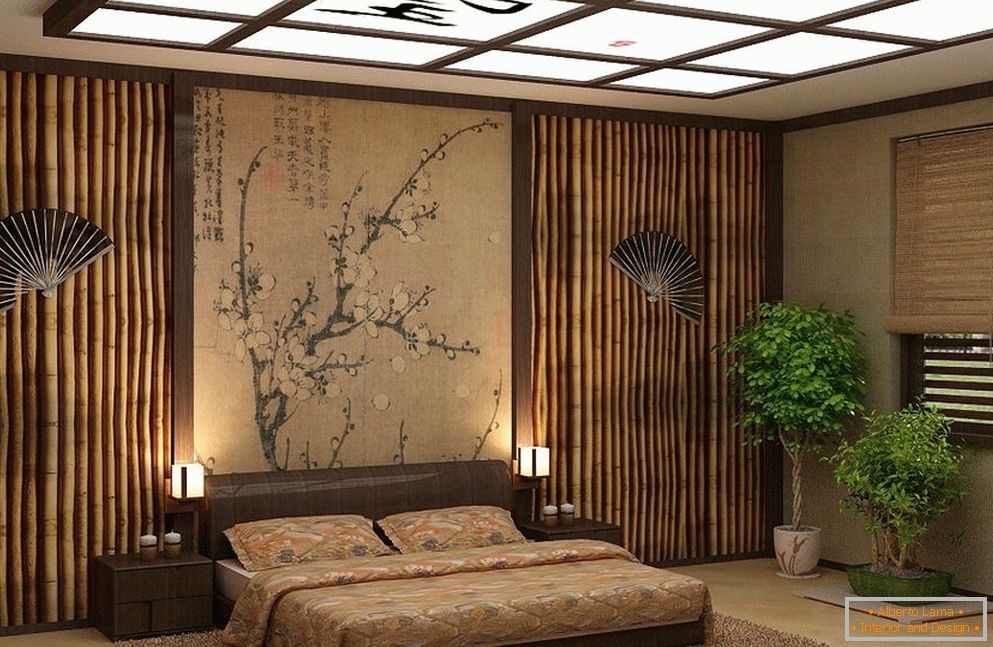 Бамбусовые панели в интерьере японского стиля