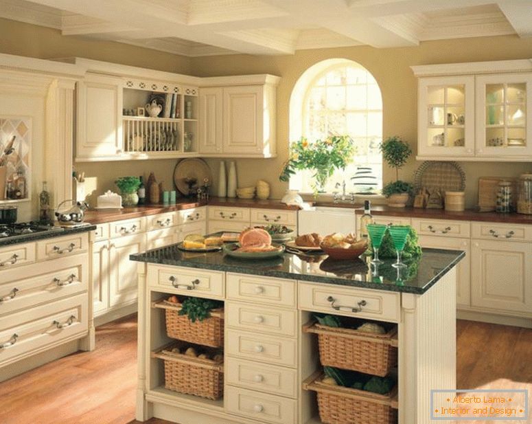 elegant-земја стил-kitchen-island-from-земја стил-kitchen-cabinets