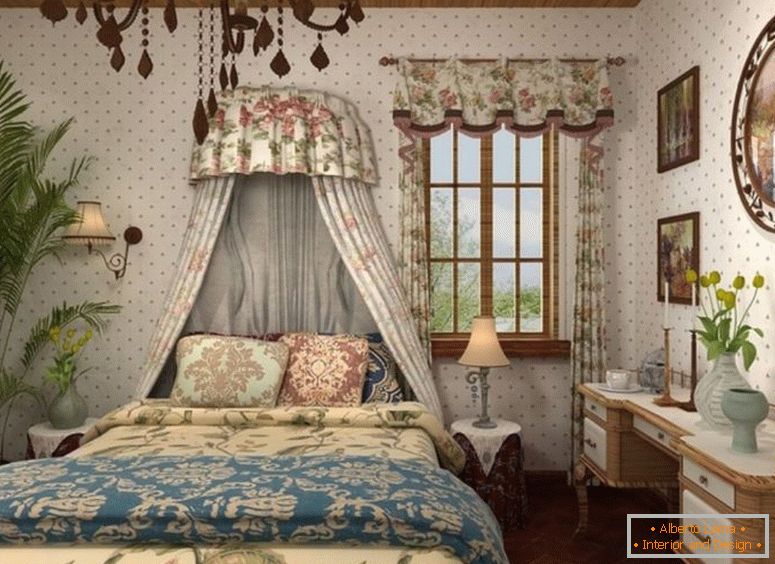 прекрасна идеја за спална соба во стилот на земјата