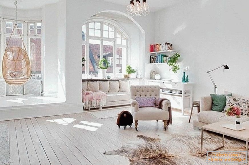 Дневна соба во скандинавски стил