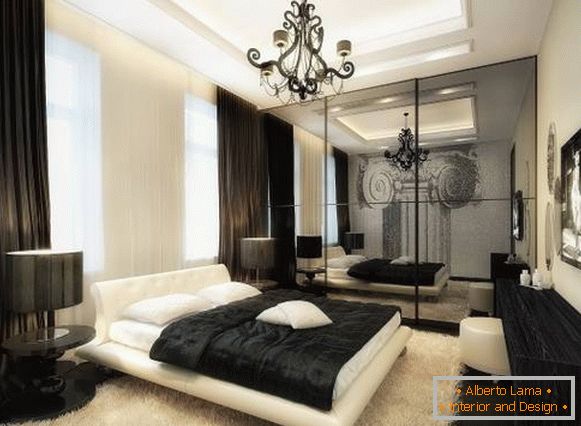 Дизајн спална соба приватна куќа во стил на луксуз
