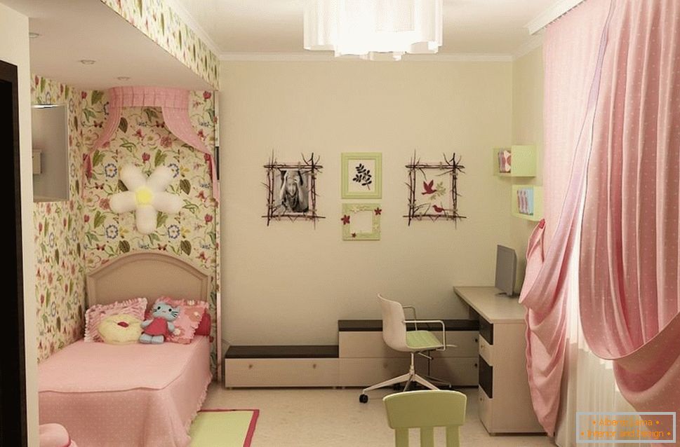 Дизајн на светло спална соба за девојче