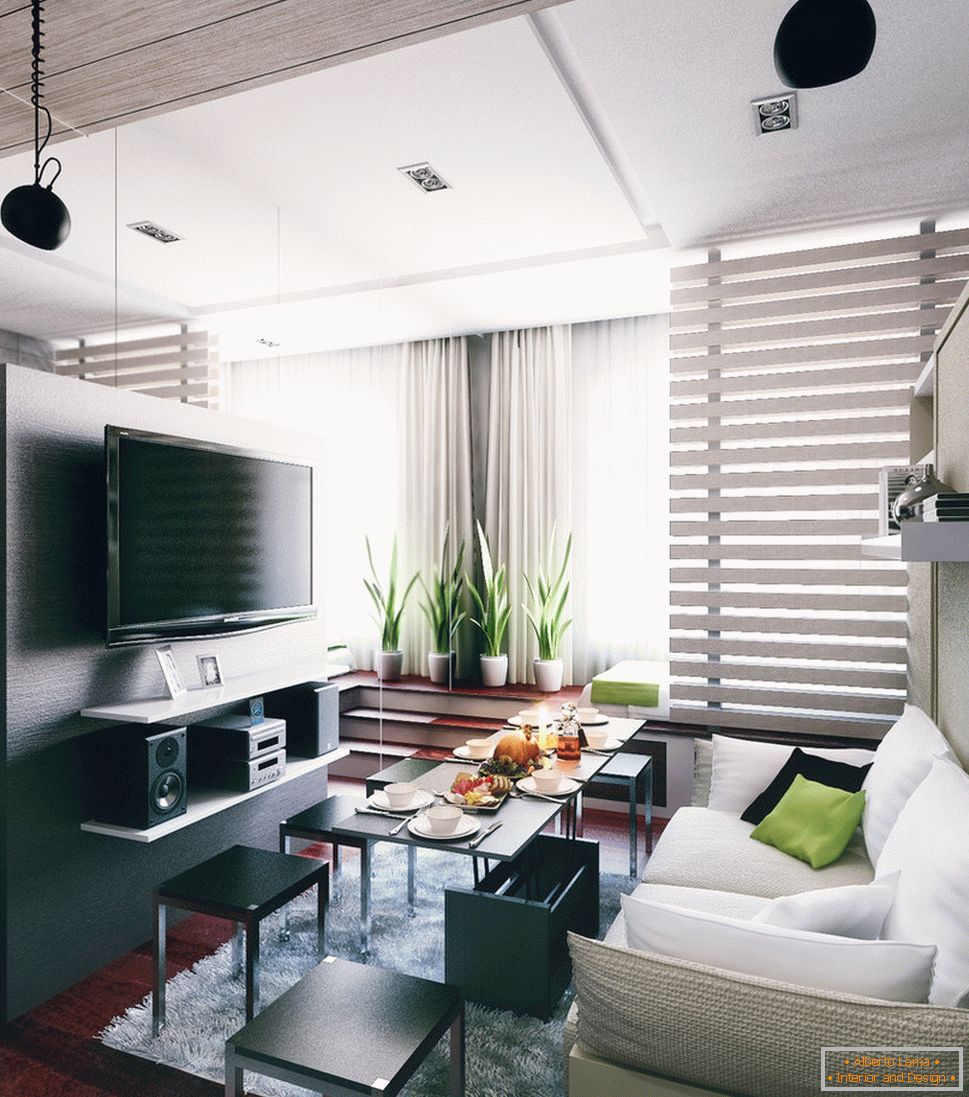 Внатрешен дизајн на мал стан во стилот на мансарда - фото 2