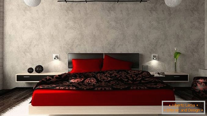 црвена спална соба дизајн, слика 10