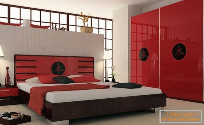 црвена спална соба дизајн, слика 11