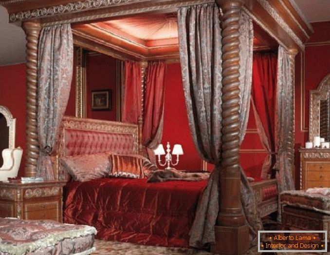 спална соба во црвена боја фото дизајн, фото 5