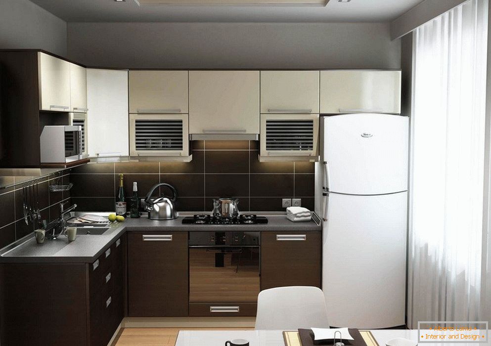 кујнски мебел со вграден фрижидер
