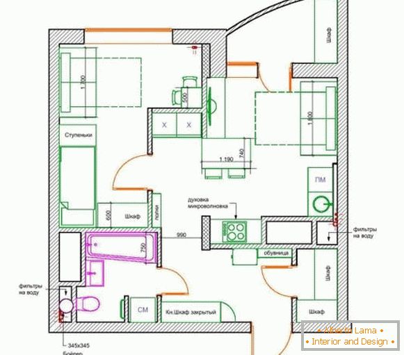 Дизајн стан-42-кв-м-план