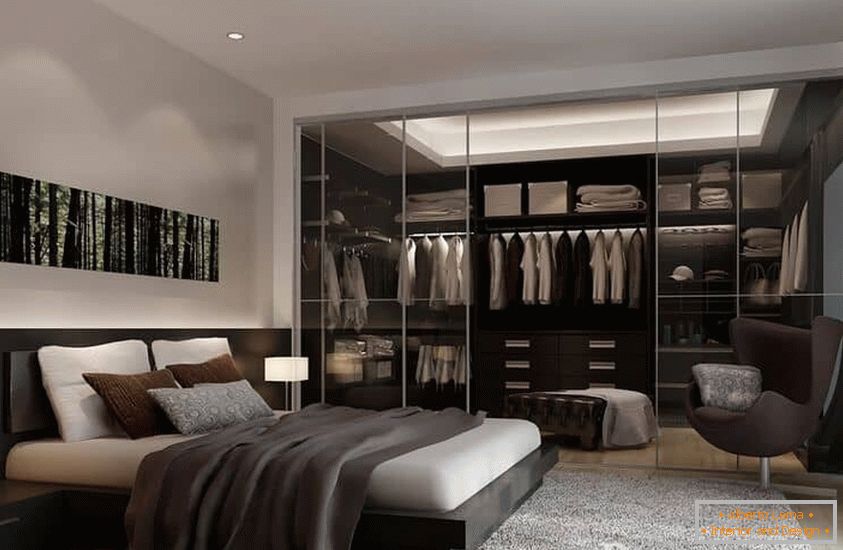 Спална соба дизајн со гардероба