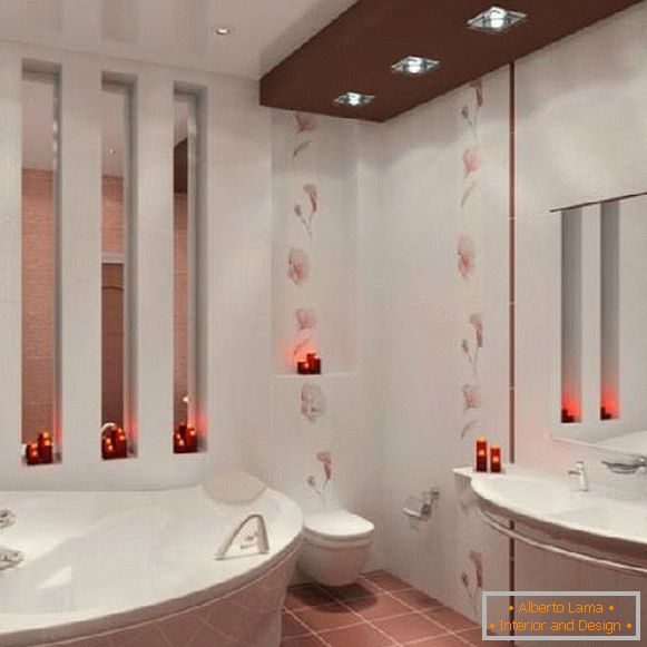 дизајн на бањи, во комбинација со тоалетна слика, слика 1