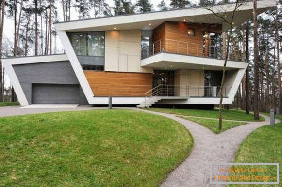 Градење на куќа во стилот на високотехнолошки идеи за дизајн