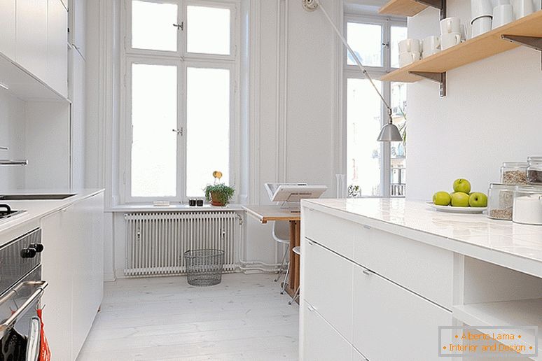 Кујна на луксузни мали апартмани во Шведска