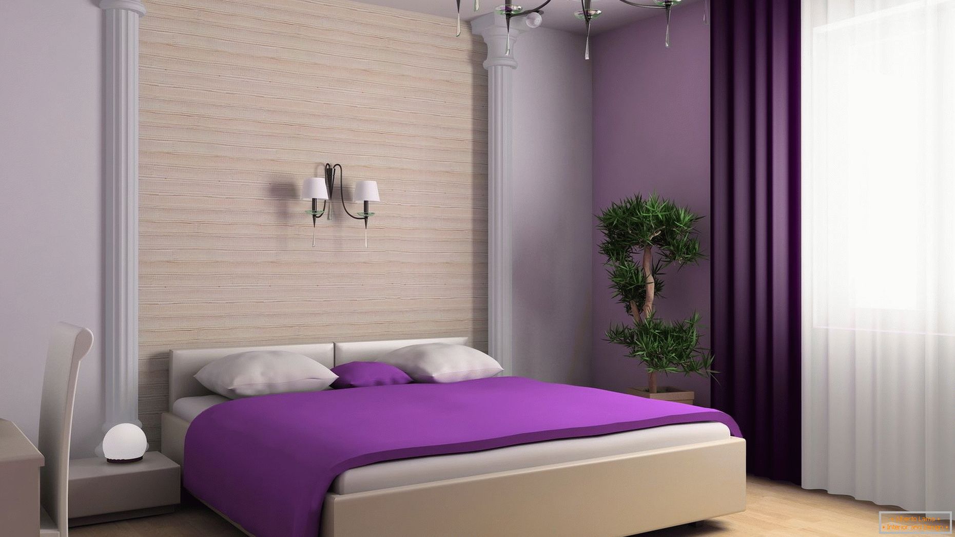 Виолетова ќебе на креветот