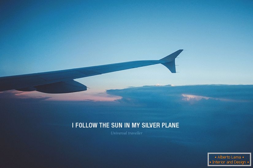 Следам сонце во мојот сребрен авион