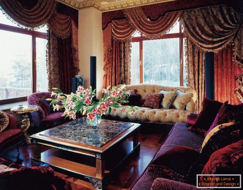 Барокна дневна соба - 75 фотографии од необичен дизајн