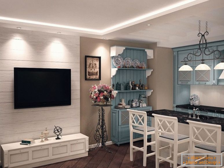 Дневна соба во прованса стил - 80 фотографии од необични