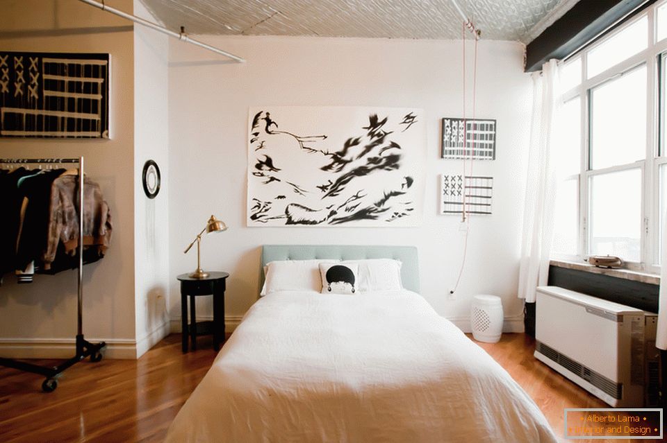 Спална соба стилски стан во Бруклин