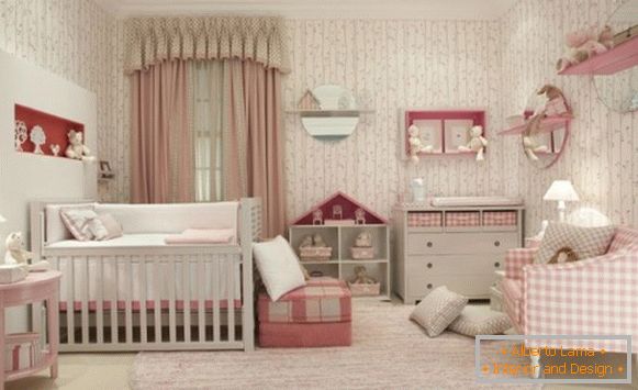 Внатрешни работи за соба на новороденче, фото 49