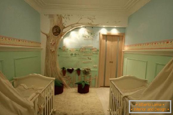 внатрешноста на детска соба со два кревети, фото 49