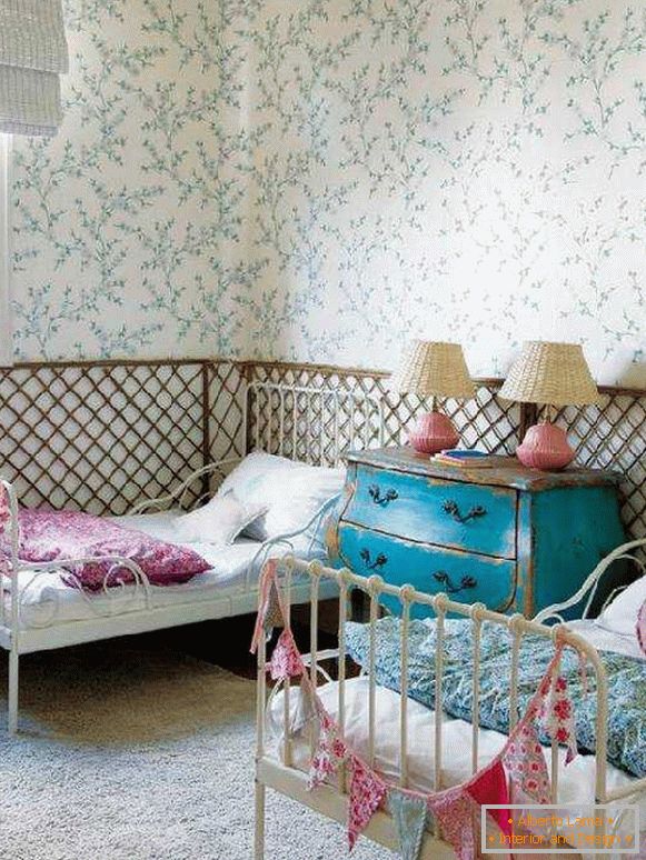 внатрешност на детска соба со два кревети, фото 59