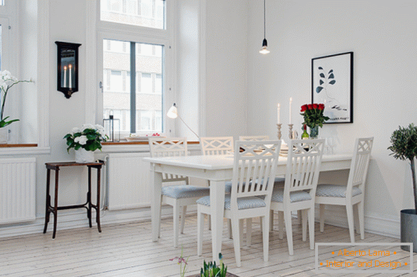 Трпезарија апартмани во скандинавски стил во Гетеборг