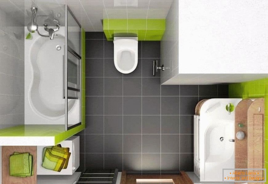 Проектна бања во комбинација со тоалет