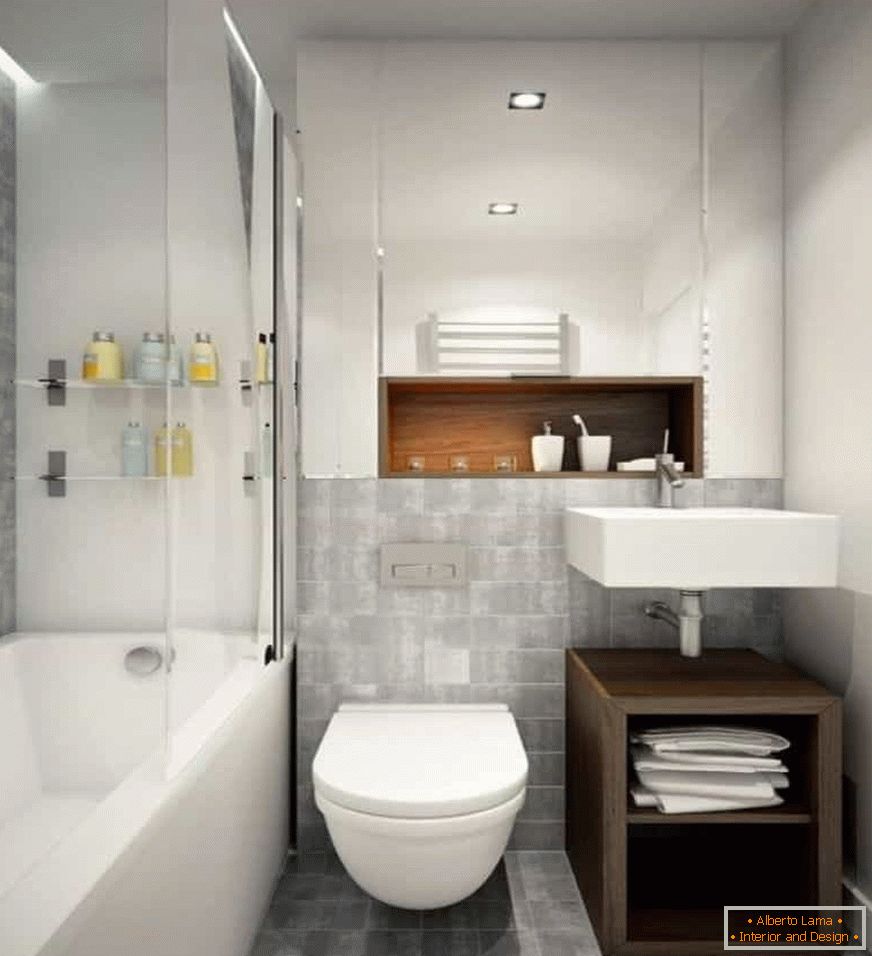 Дизајн на мала бања комнаты совмещенной с туалетом